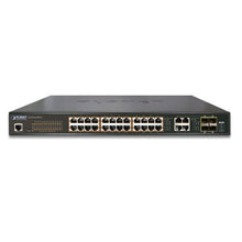 Load image into Gallery viewer, GS-4210-24P4C 24-Port 10/100/1000T 802.3at Gigabit PoE + 4-Port Gigabit TP/SFP Combo Managed Switch (220W)