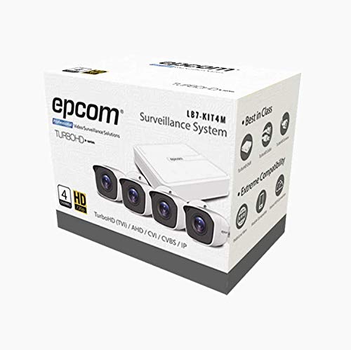 All in One TVI CCTV Kit/Includes 720p 4 Channels DVR (P2P Compatible) / 4 Bullet Cameras / 4 Video and Power Cables (60ft) (No HDD)