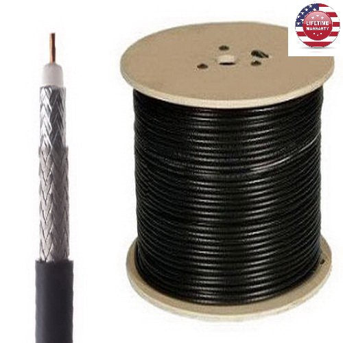 Nexiron - Times Microwave LMR-600 Coaxial Cable - Black - 1000 Feet