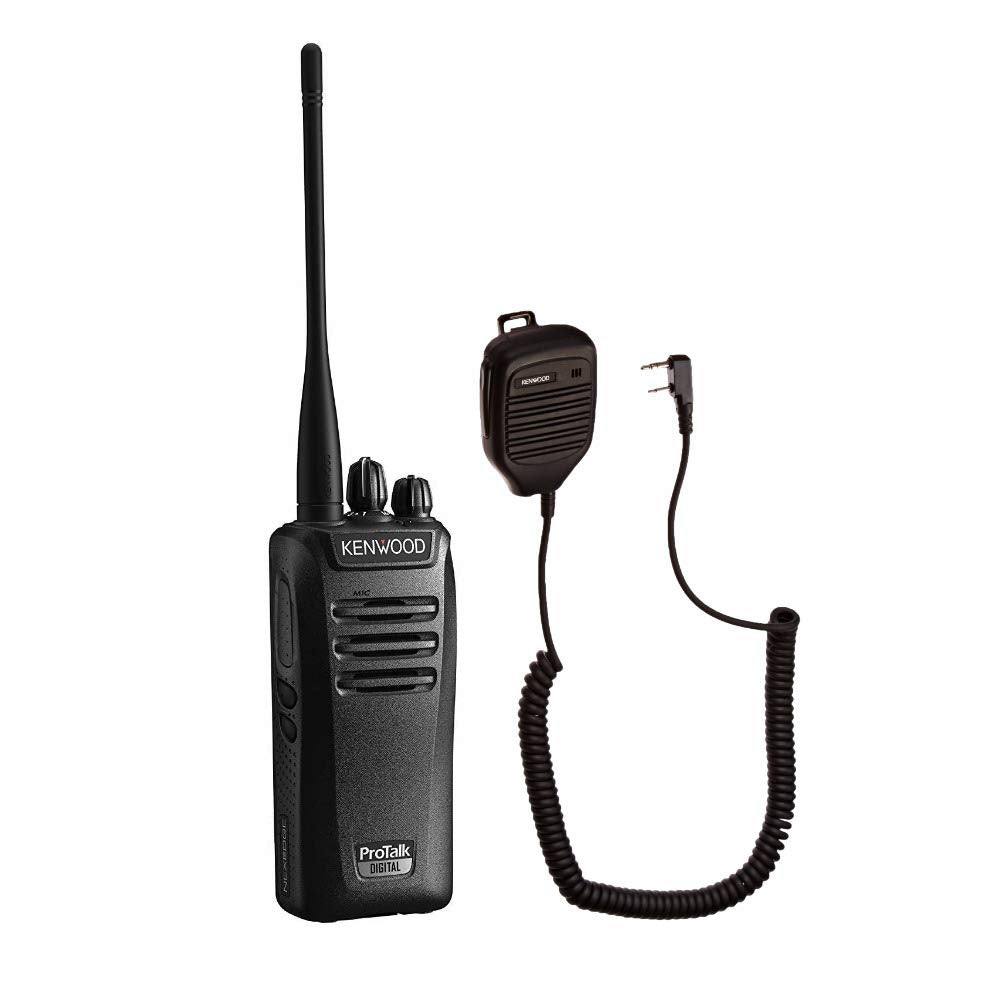 Kenwood ProTalk Digital/Analog NX-340 UHF Two Way Radio with Compact Speaker Microphone Bundle