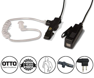 Otto 2-Wire Surveillance Kit Earpiece for Motorola 2-Pin CLS1110 1410 CP200D HYT TC-508 Bearcom BC130 BC95 and BC250D Two Way Radios