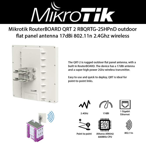 MikroTik RBQRTG-2SHPnD 17dBi 2.4GHz Dual Chain 802.11b/g/n CPE