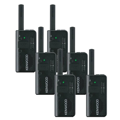 Kenwood PKT-23 ProTalk LT Pocket-Sized UHF FM Two-Way Radio (Pack of 6), 1.5 Watts Transmit Power, 4 Channels, 39-QT/168-DQT Coded Squelch, Frequency Range 451-470 MHz, Scan Function, VOX Ready