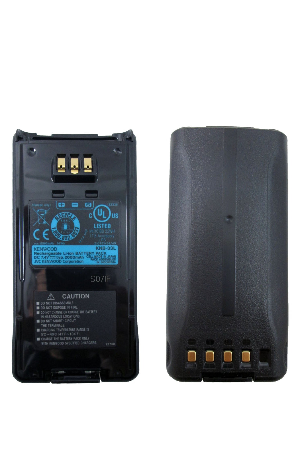 Kenwood KNB-33L 2000mAh Lithium-ion Battery Pack for NX410 NX411 TK2180 TK3180 TK5210