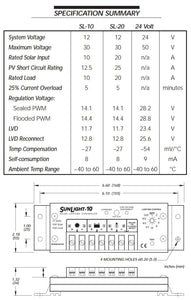 Morningstar SL-10L-24V SunLight Solar Lighting Controller 10A 24VDC