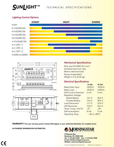 Morningstar SL-10L-24V SunLight Solar Lighting Controller 10A 24VDC