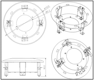 RCM-1 DS-1227ZJ In-Ceiling Mount Bracket for Hikvision Vandal Proof Dome Camera DS-2CD27x2